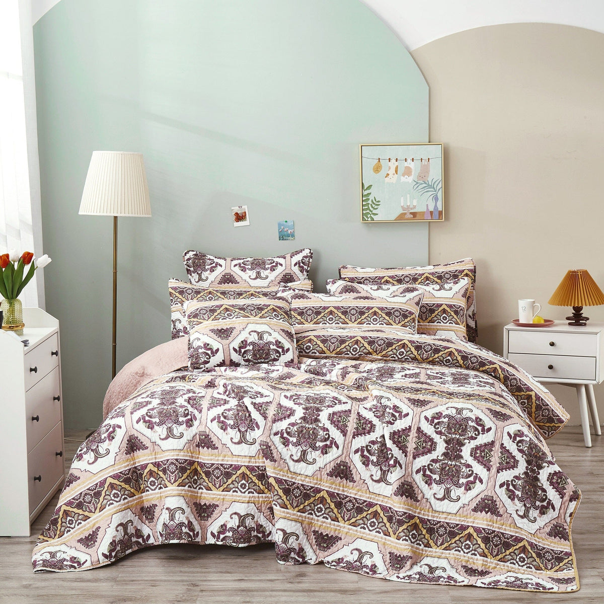 Majestic Oriental Kilim Bedspread Bedding
