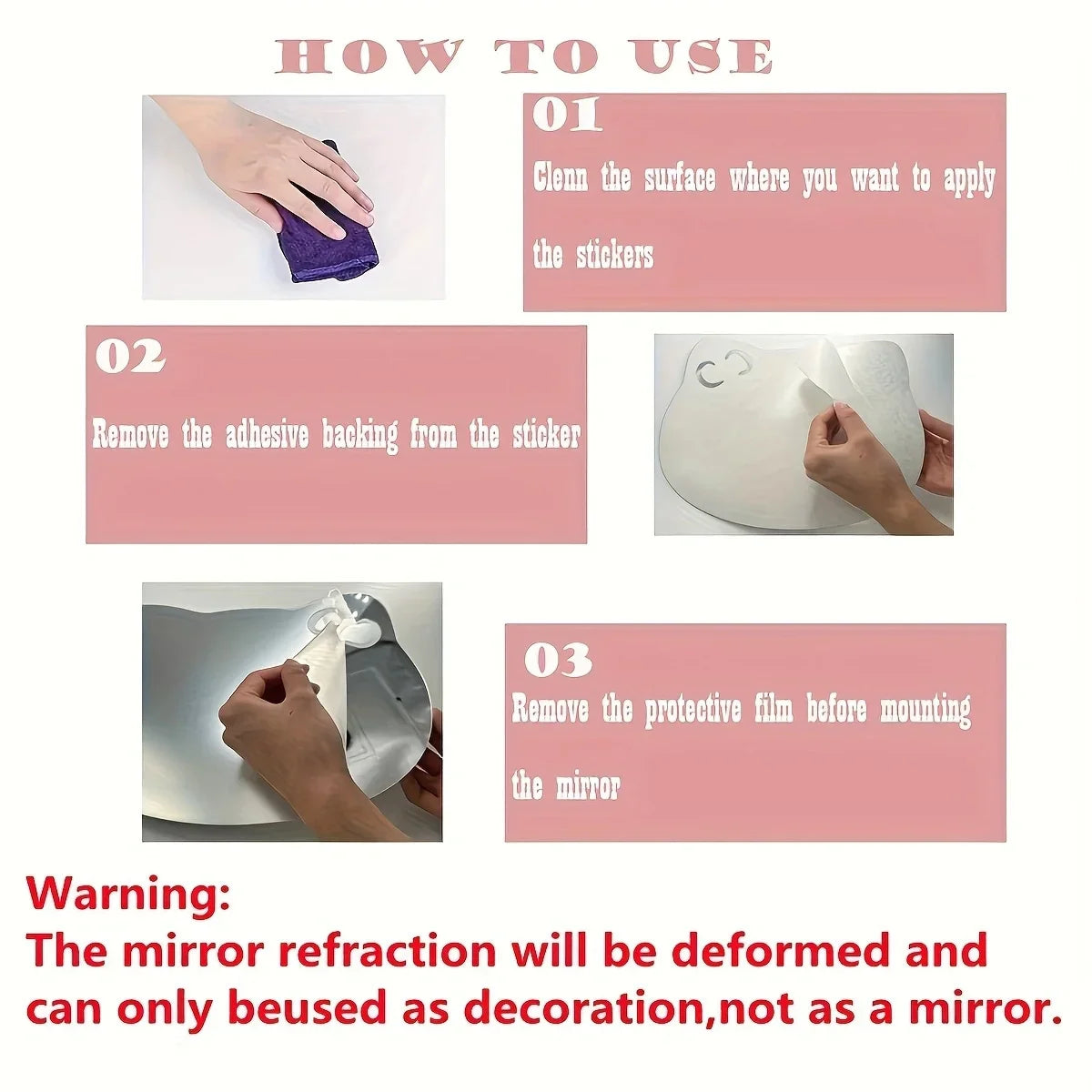 Self-Adhesive Acrylic Mirror Wall Stickers