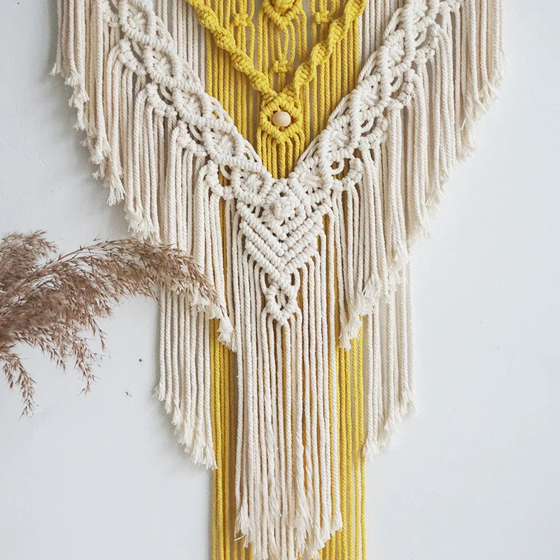 Handmade Boho Tapestry with Tassel Design