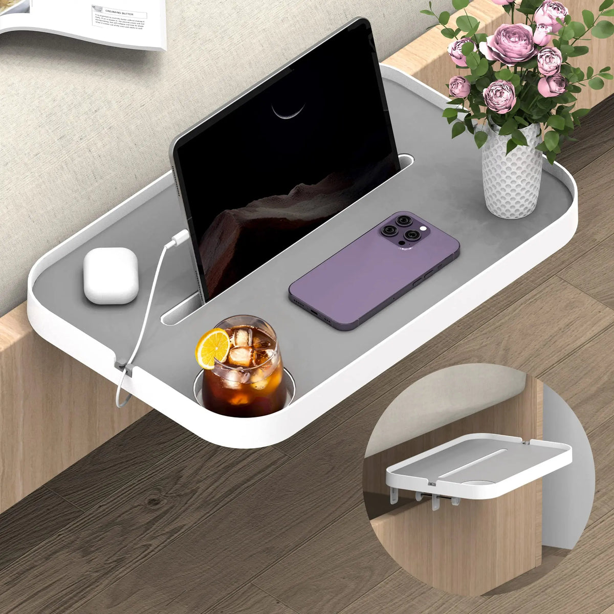 Bedside Shelf Storage Tray