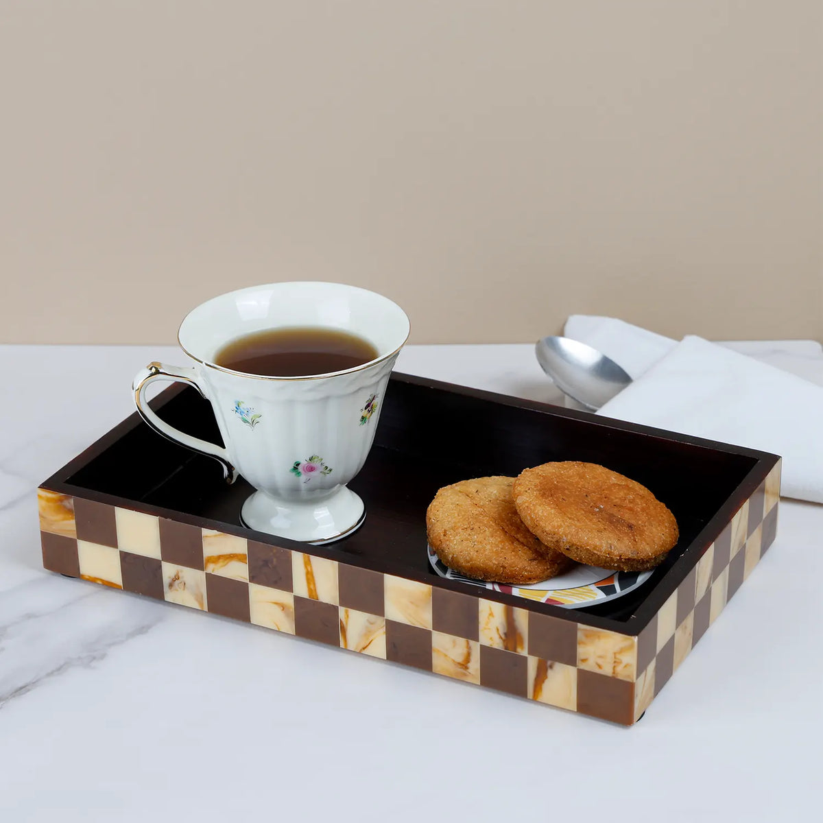 Bathroom Catchall Parlour Gambit Vanity Tray Organizer