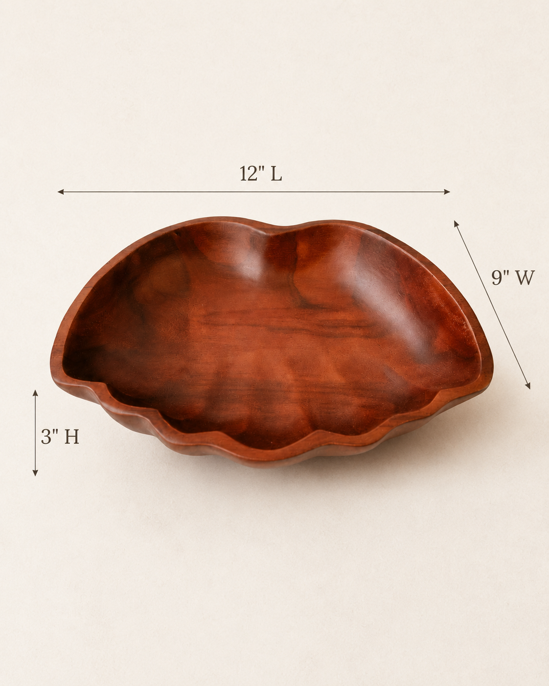 Natural Wooden Decorative Serving Bowl