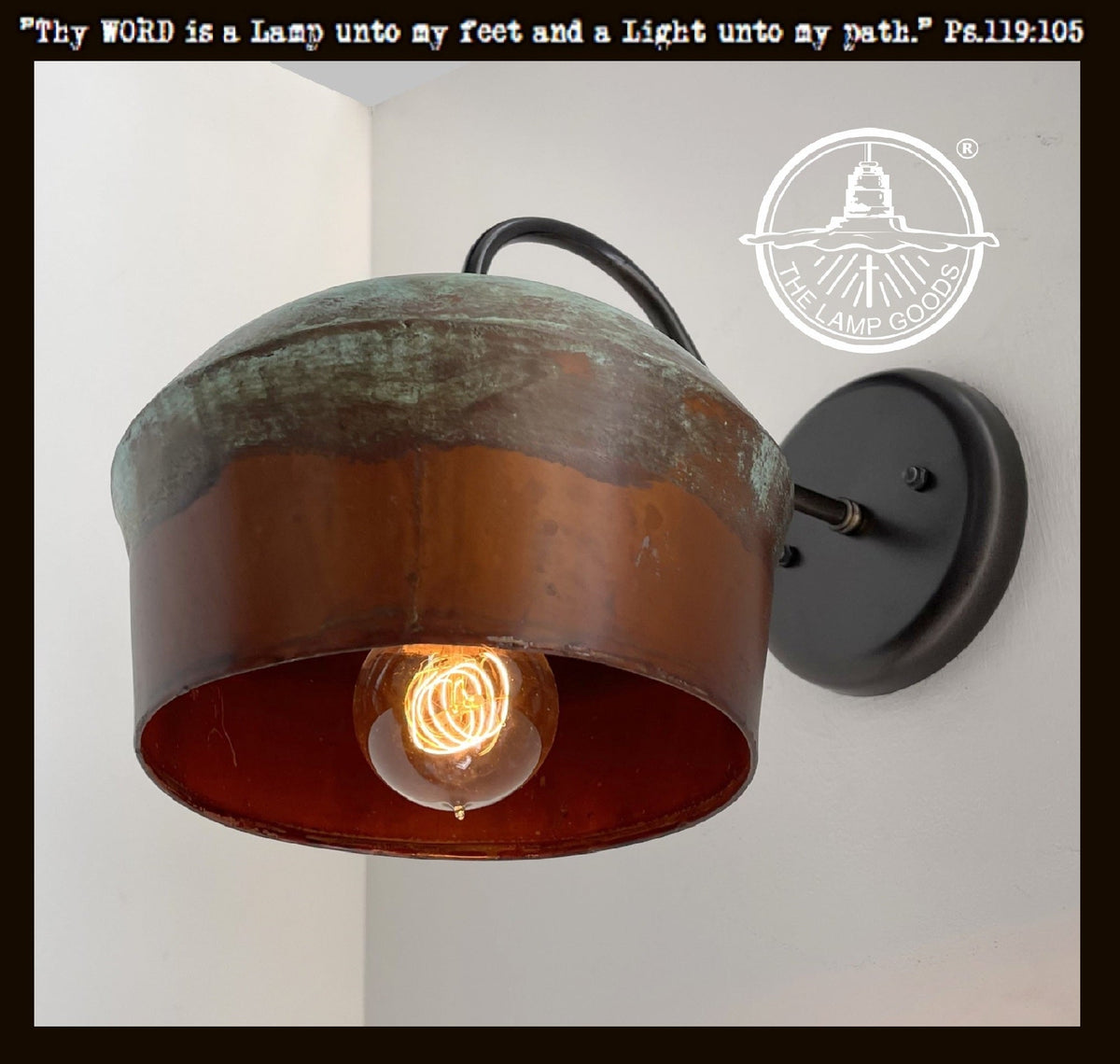 Handcrafted Copper Pendant Light 8.5"