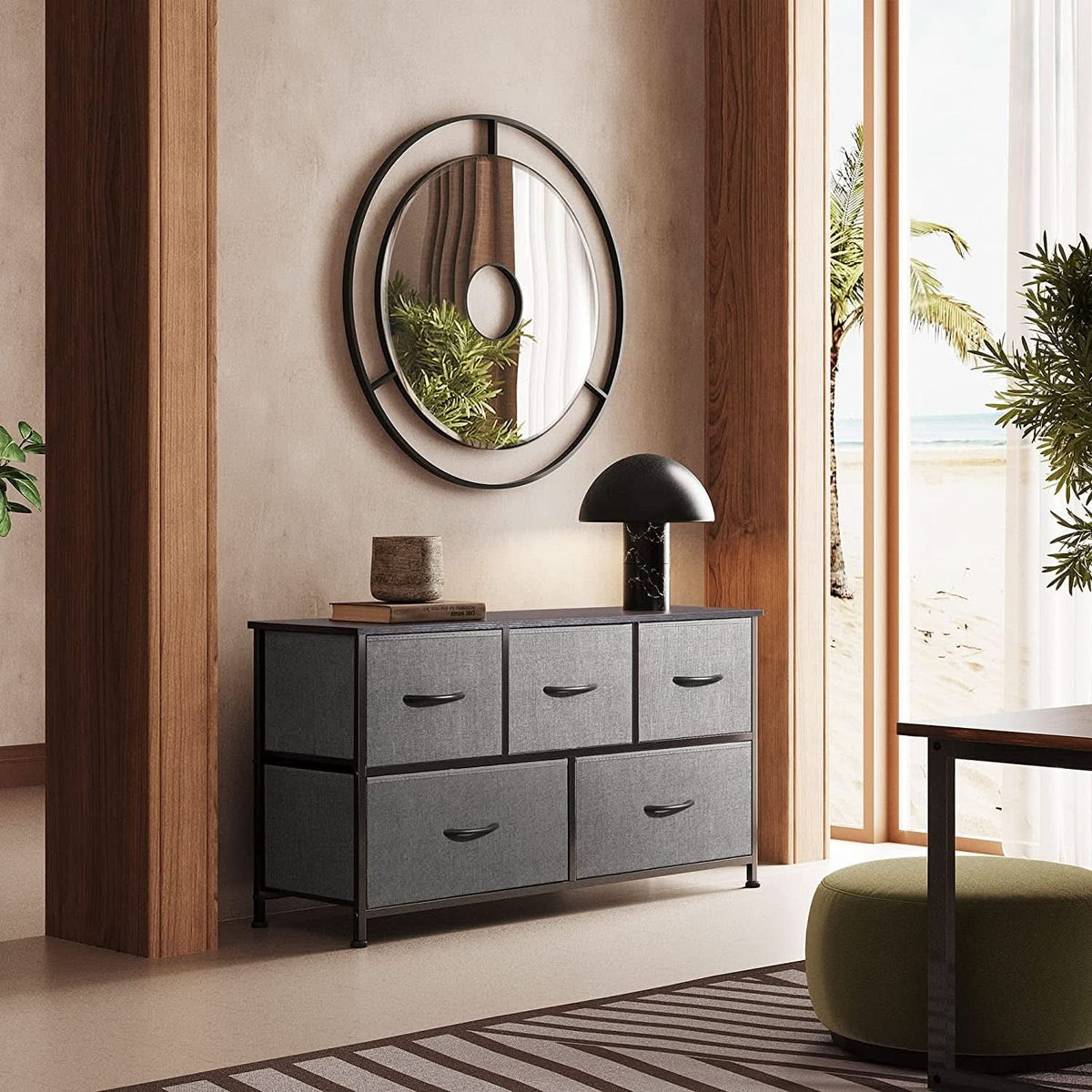 5 Drawer Fabric Dresser Organizer