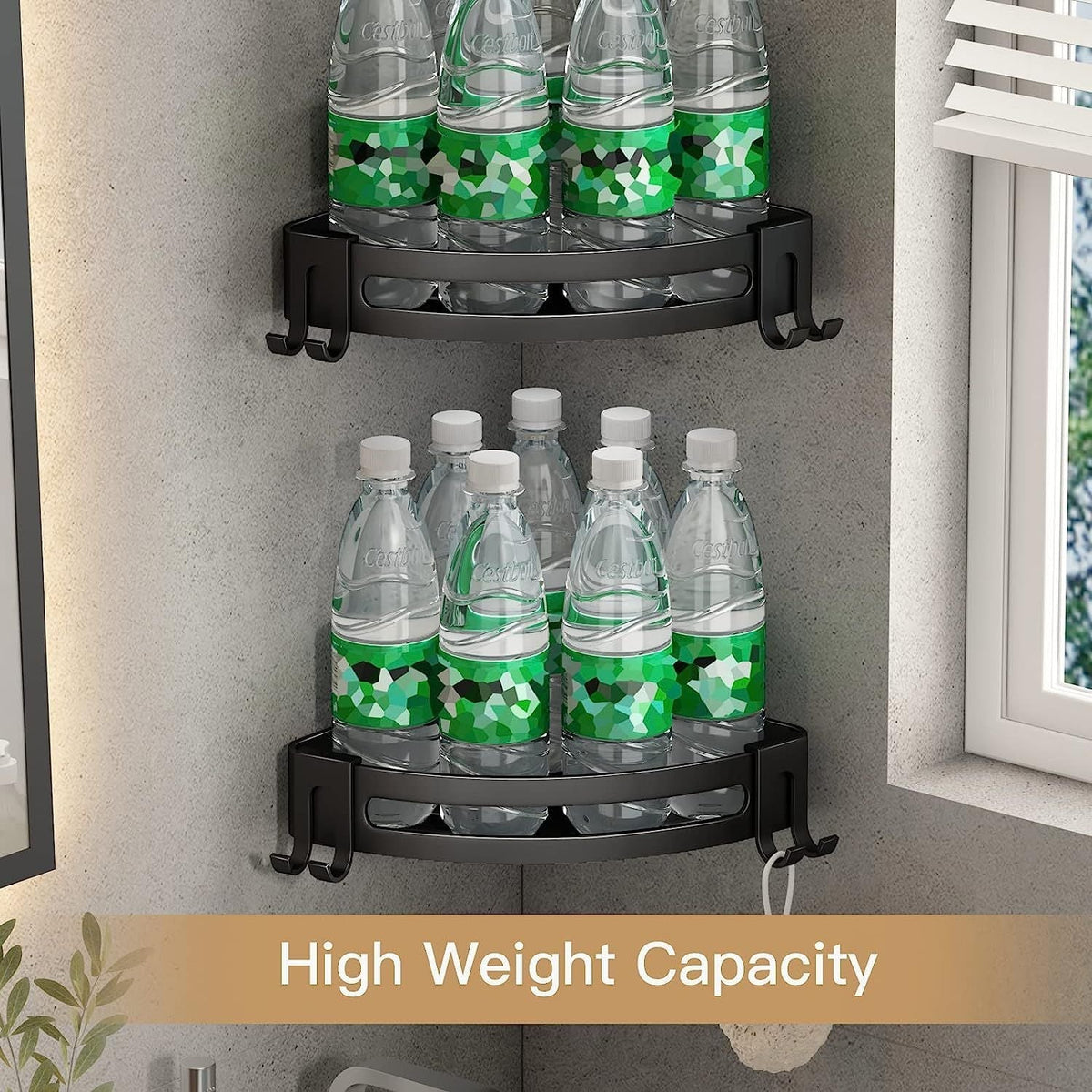 2 Pack No Drill Shower Corner Shelf