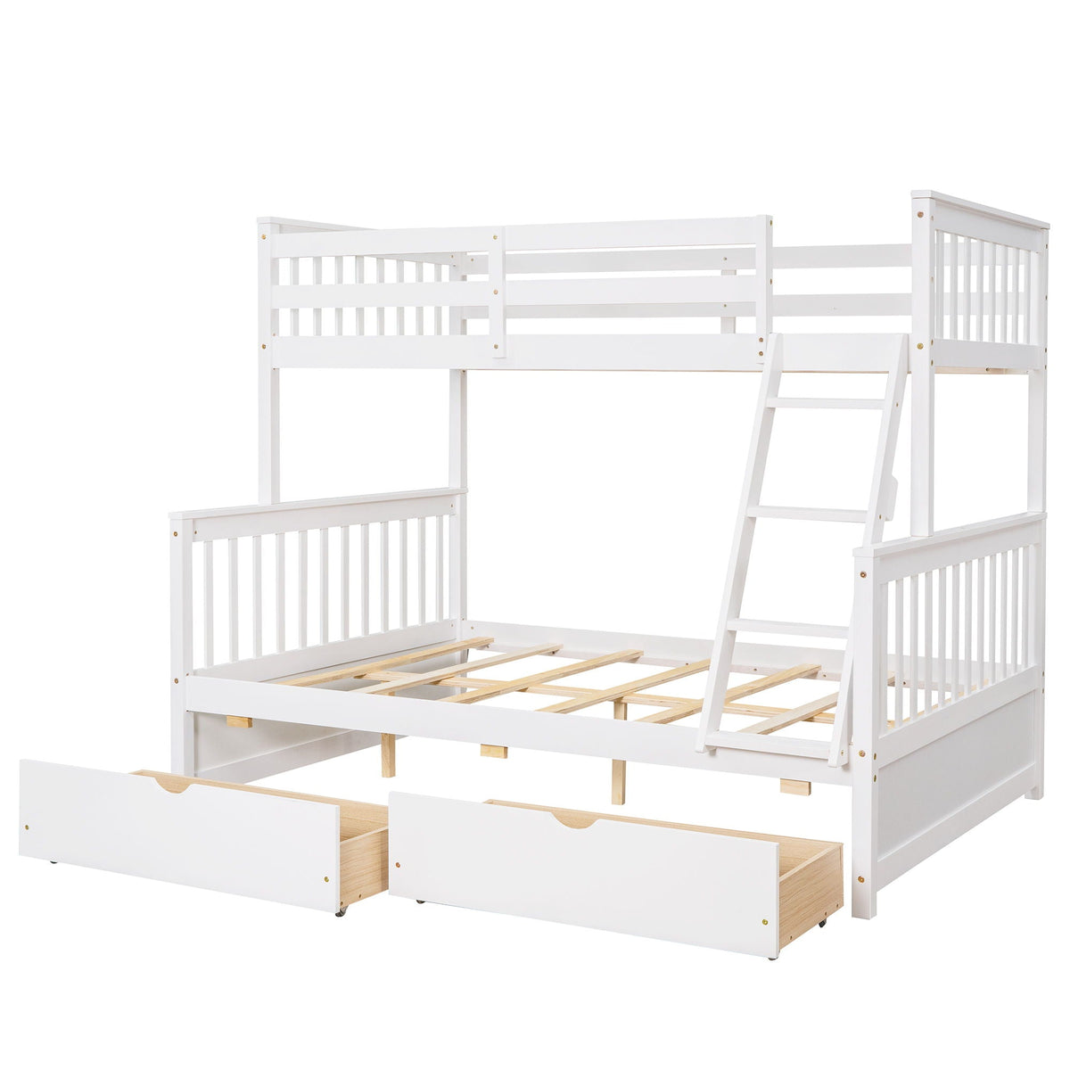 Bunk Bed With Ladders & 2 Storage Drawers