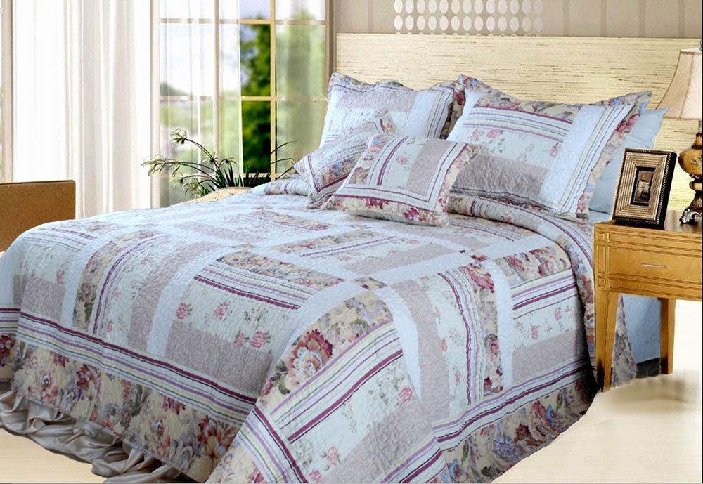 DaDa Bedding Floral Patchwork Quilt Set