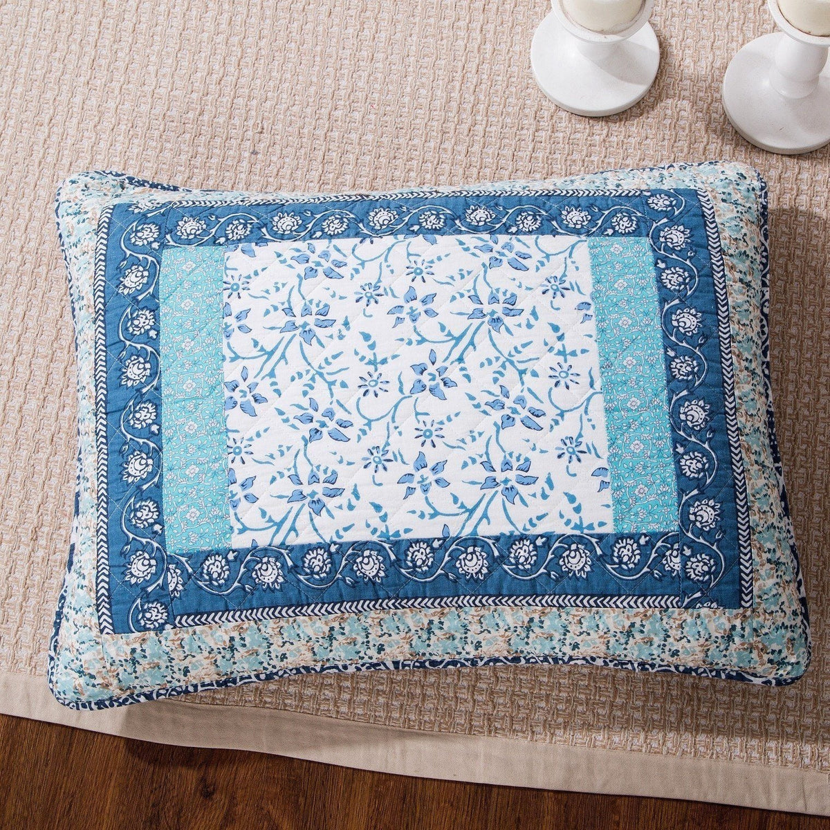 Tache Cotton Floral Patchwork Bedspread Set