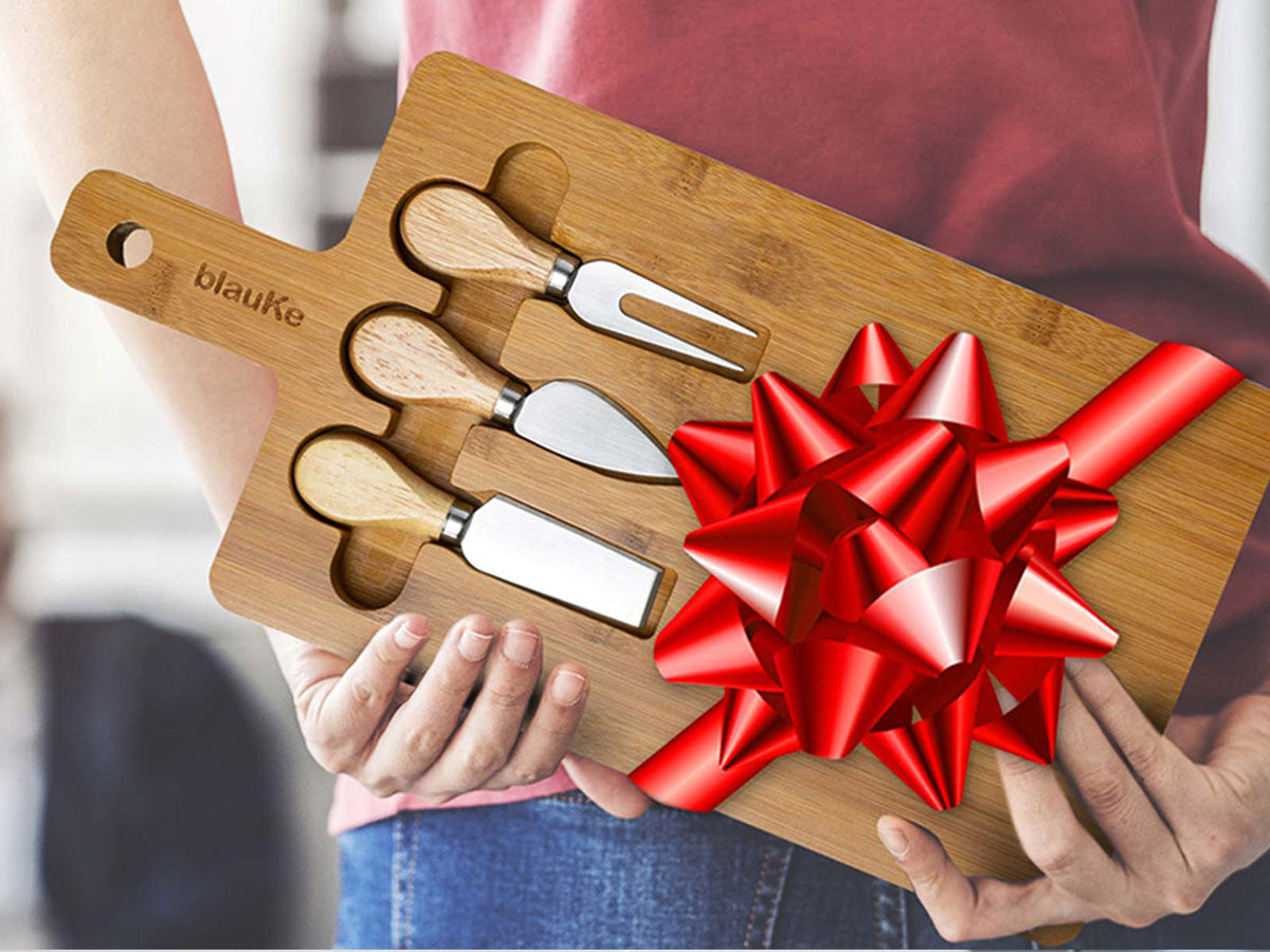 Bamboo Cheese Board & Knife Set