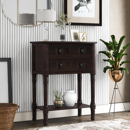 Narrow Console Table with 3 Drawers