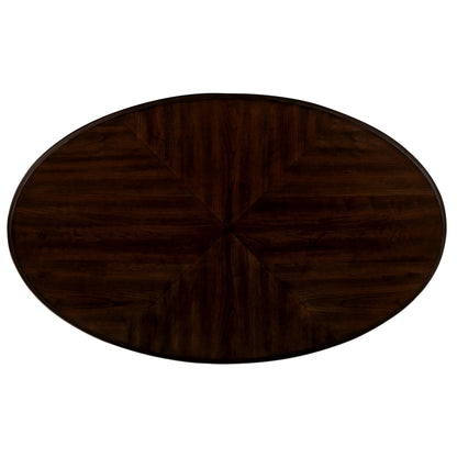 42-Inch Oval Wooden Coffee Table
