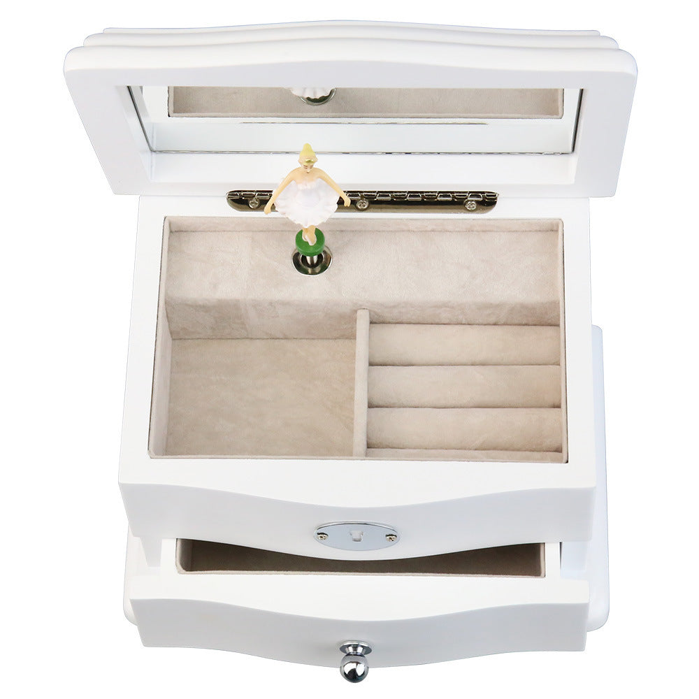 European Style Wooden Musical Jewelry Box