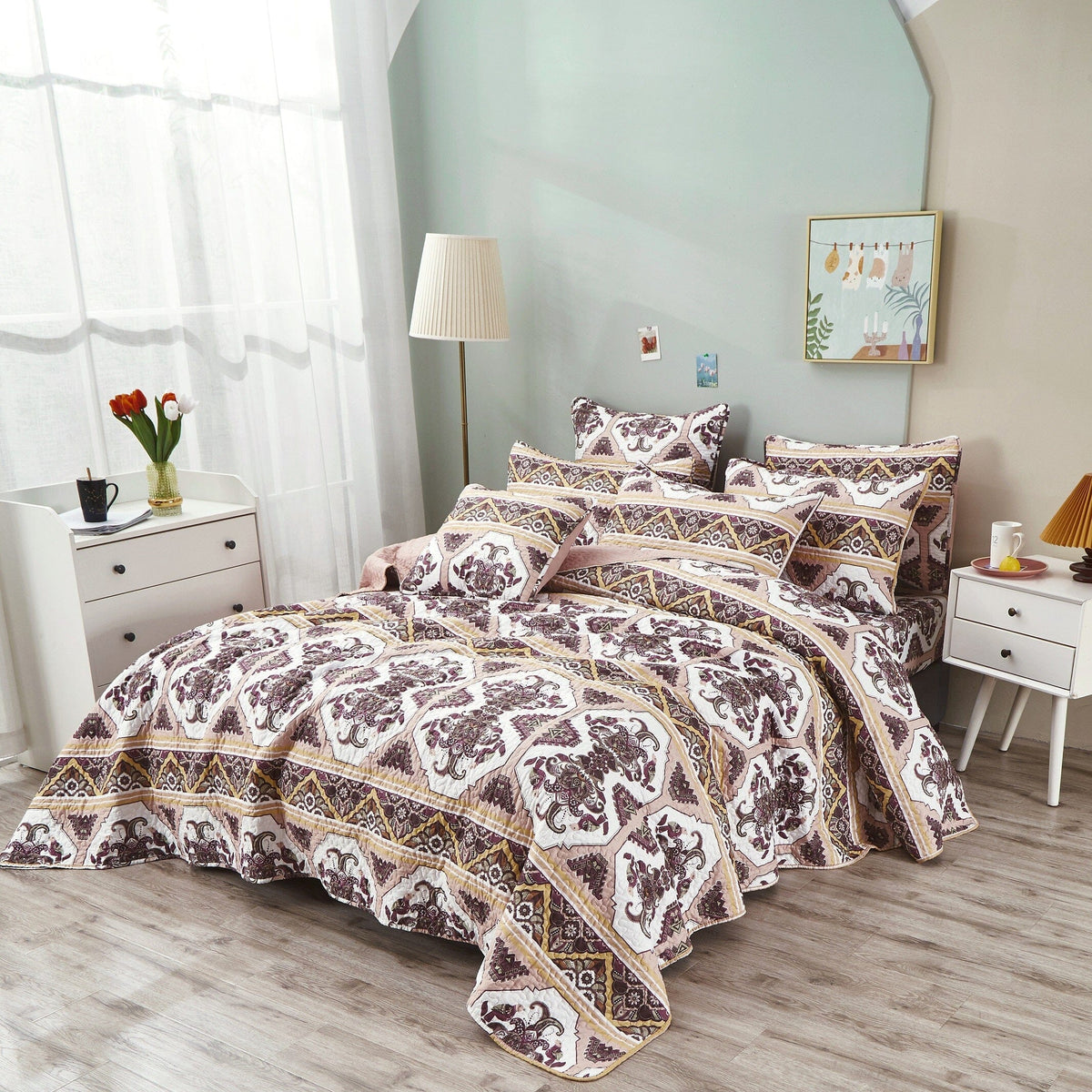 Majestic Oriental Kilim Bedspread Bedding