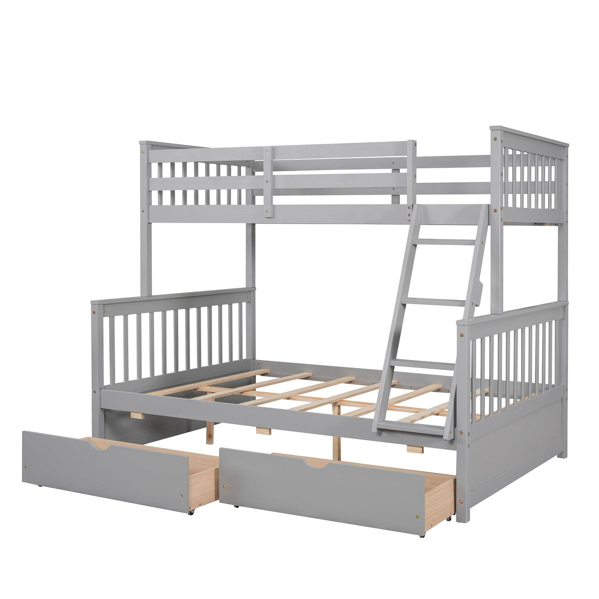 Bunk Bed With Ladders & 2 Storage Drawers