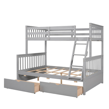 Bunk Bed With Ladders & 2 Storage Drawers