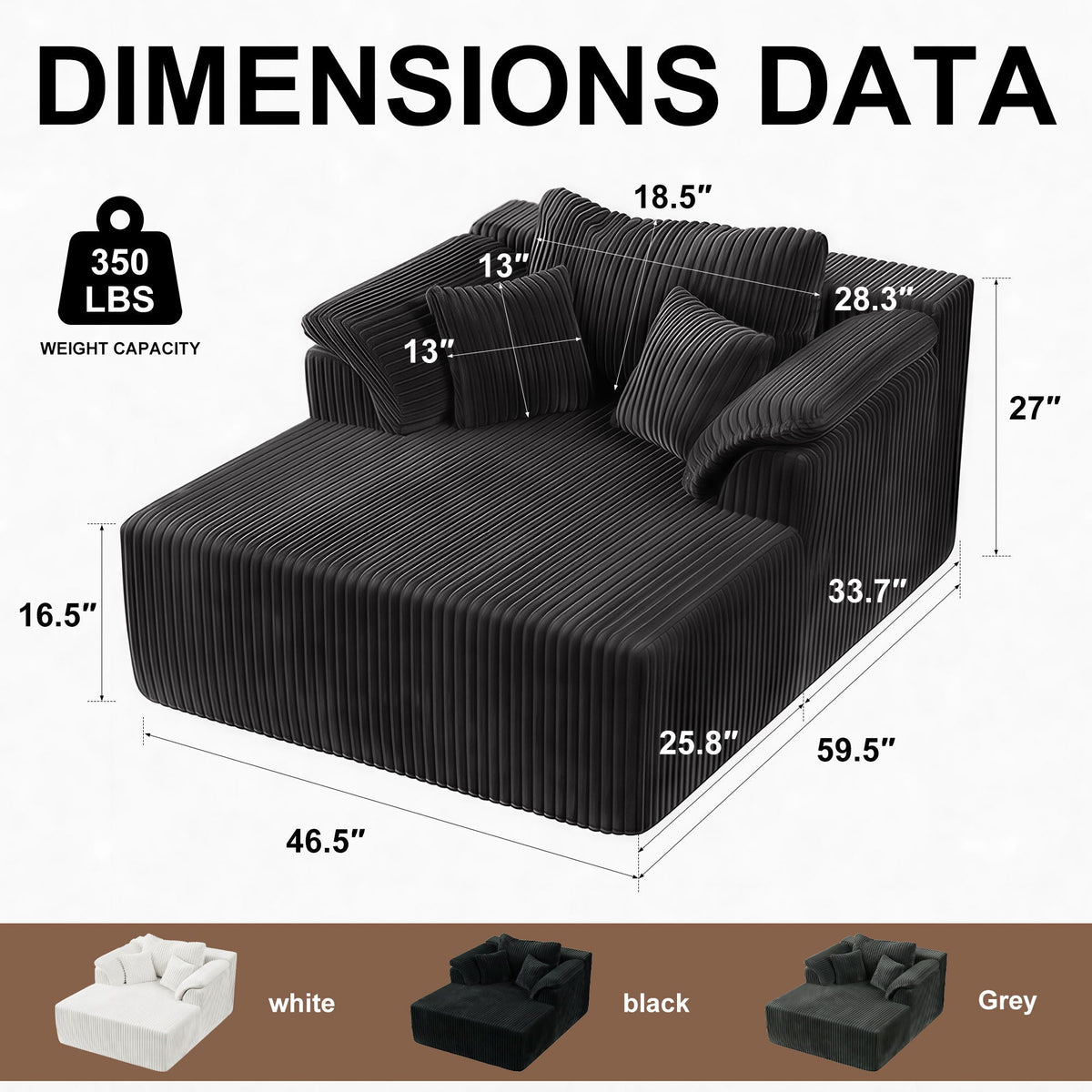 Deep Seat Sleeper Couch for Living Room