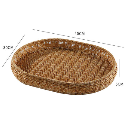 Handwoven Rattan Fruit & Bread Tray