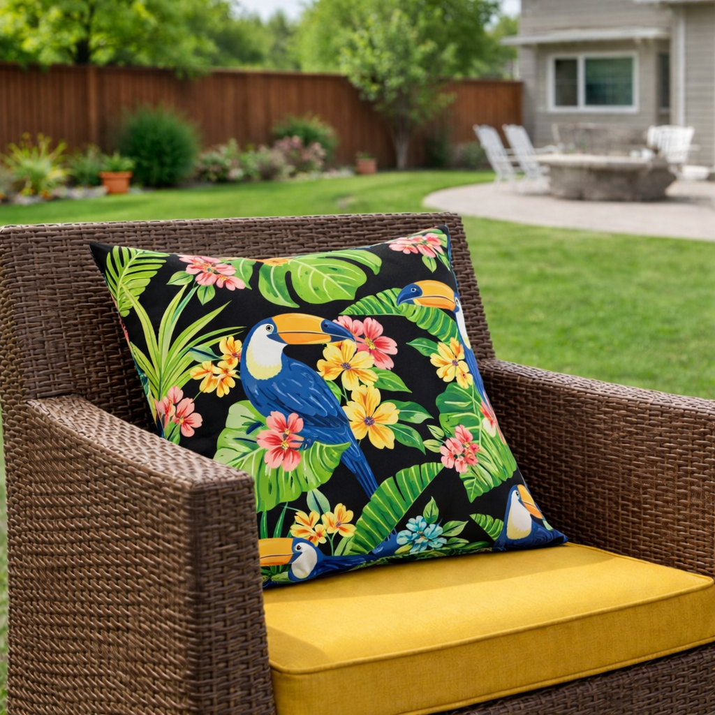 2 Pack Waterproof Outdoor Throw Pillows