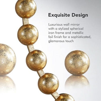Entryway Round Wall Mirror With Gold Metal Frame