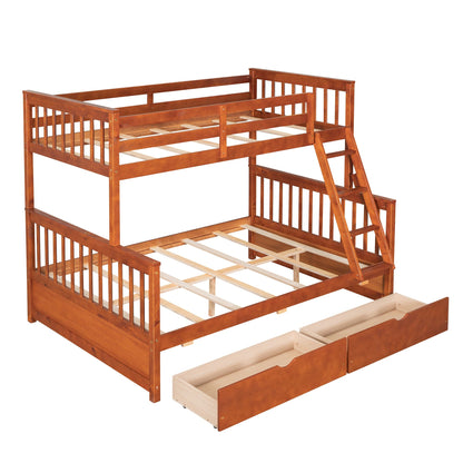 Bunk Bed With Ladders & 2 Storage Drawers