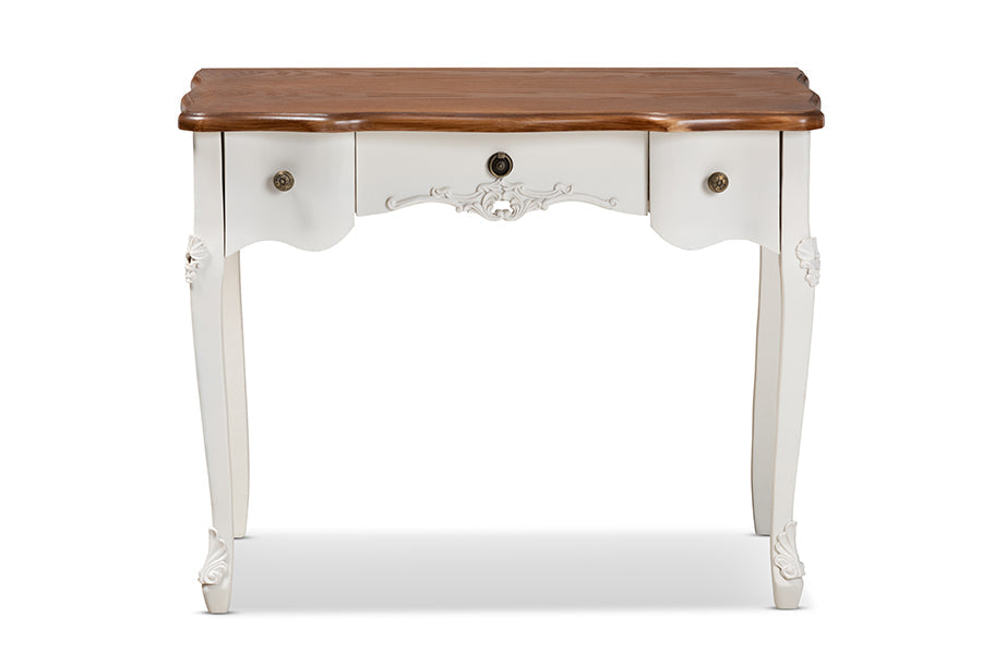 Classic French Country 3-Drawer Wooden Console Table