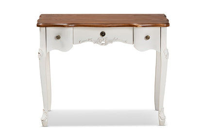 Classic French Country 3-Drawer Wooden Console Table