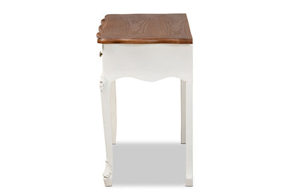 Classic French Country 3-Drawer Wooden Console Table