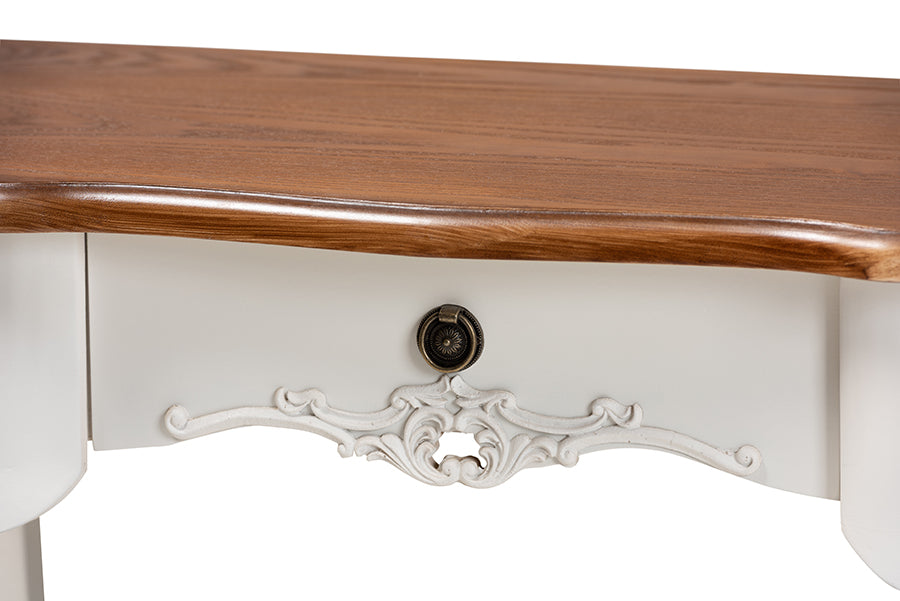 Classic French Country 3-Drawer Wooden Console Table