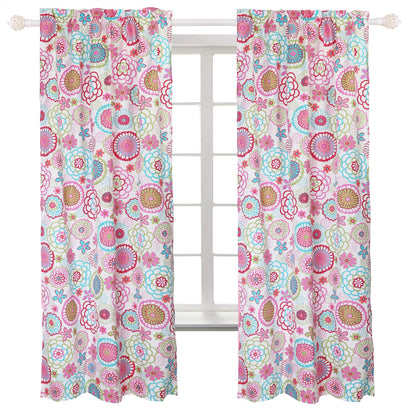 Mariah Pink Floral Dot Reversible Quilt Bedding Set