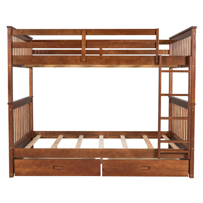 Bunk Bed With Ladders & 2 Storage Drawers