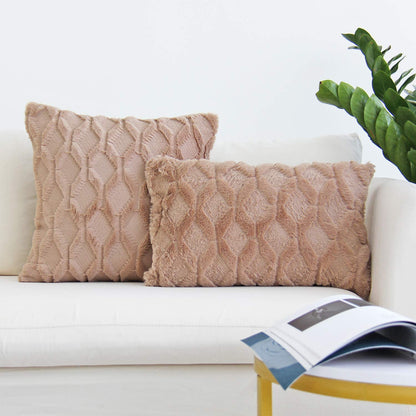 Set of 2 Throw Pillow Covers with Inserts
