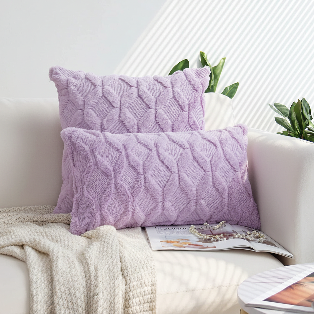 Set of 2 Throw Pillow Covers with Inserts