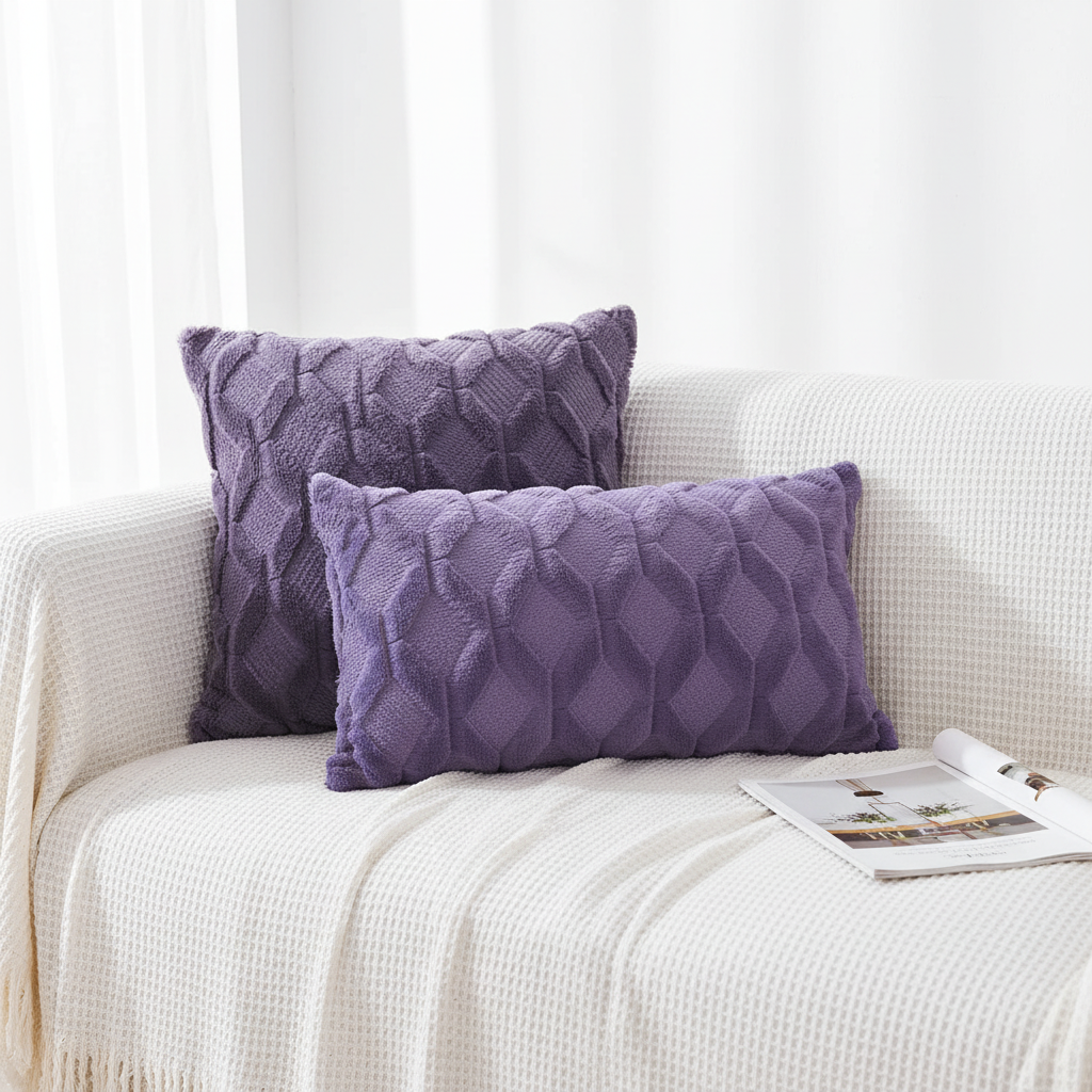 Set of 2 Throw Pillow Covers with Inserts