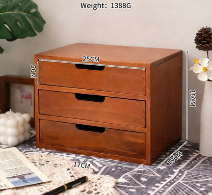 3-Layer Wooden Storage Cabinet & Display Riser
