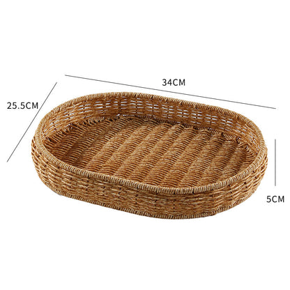 Handwoven Rattan Fruit & Bread Tray