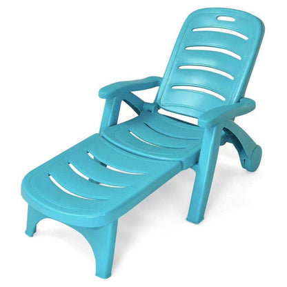 Adjustable Folding Lounger Chaise Chair