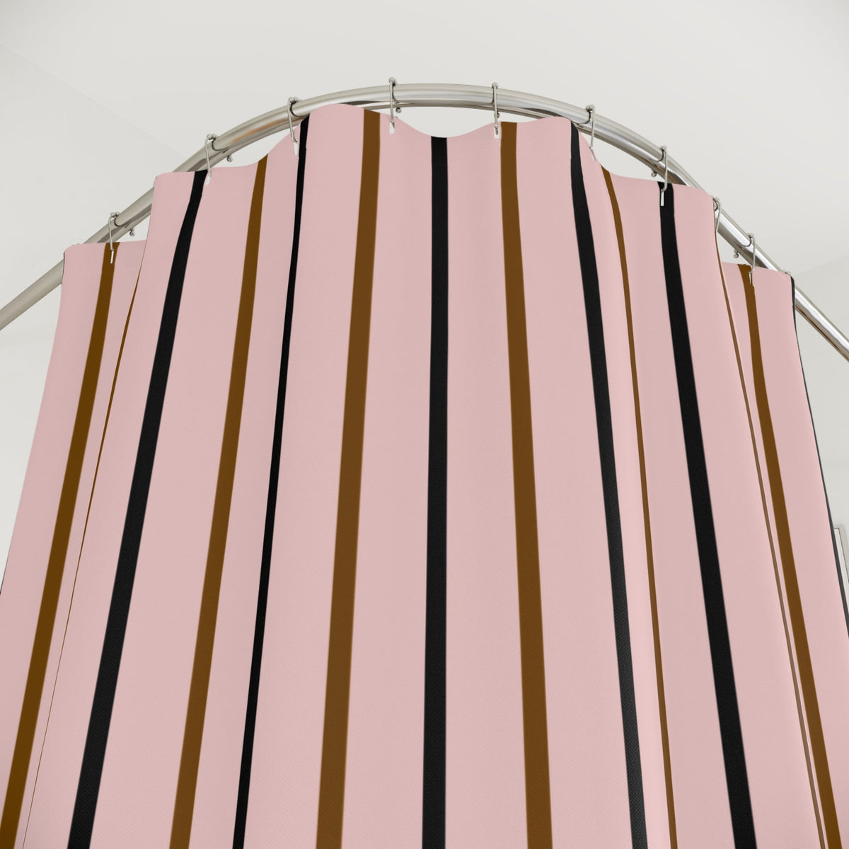 Sophisticated Pink Striped Shower Curtain