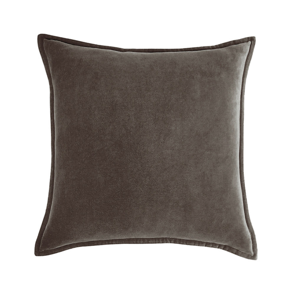 Fancy & Stacy Dark Grey Velvet Throw Pillow