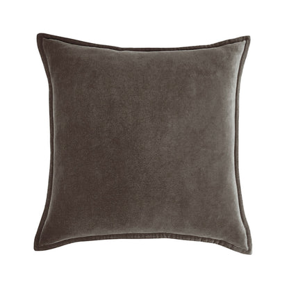 Fancy & Stacy Dark Grey Velvet Throw Pillow