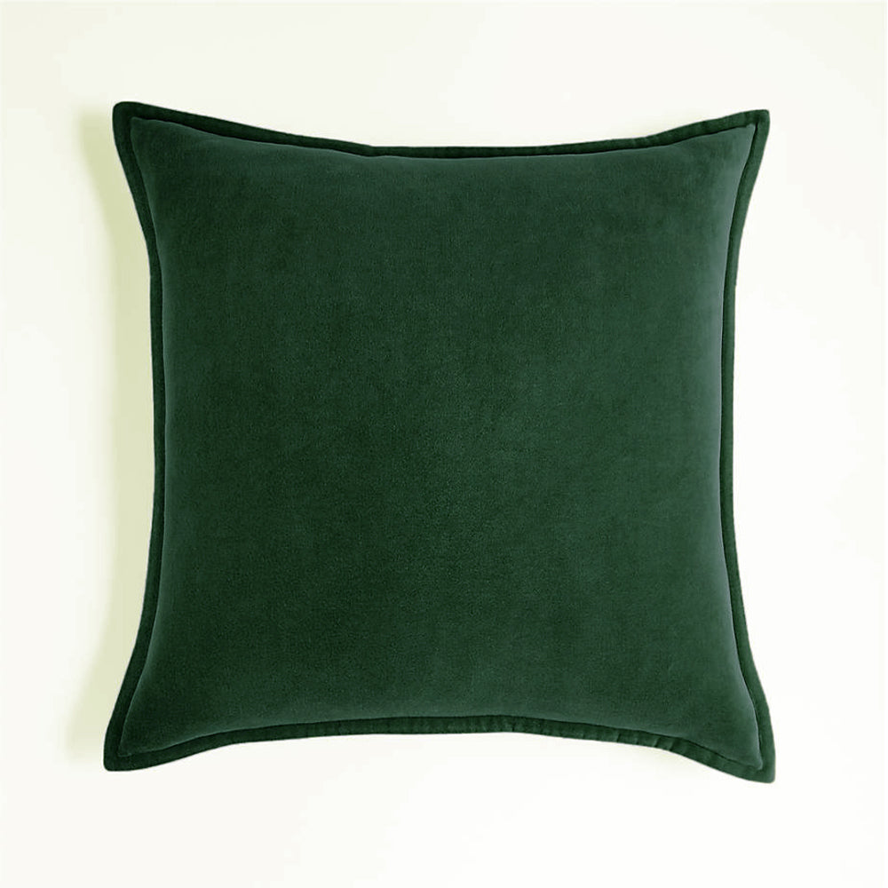 Fancy & Stacy Dark Grey Velvet Throw Pillow