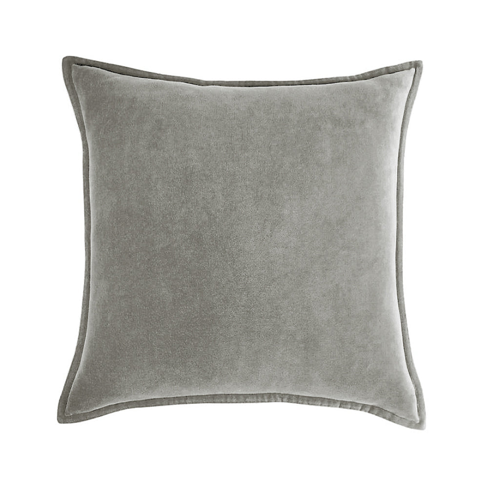 Fancy & Stacy Dark Grey Velvet Throw Pillow