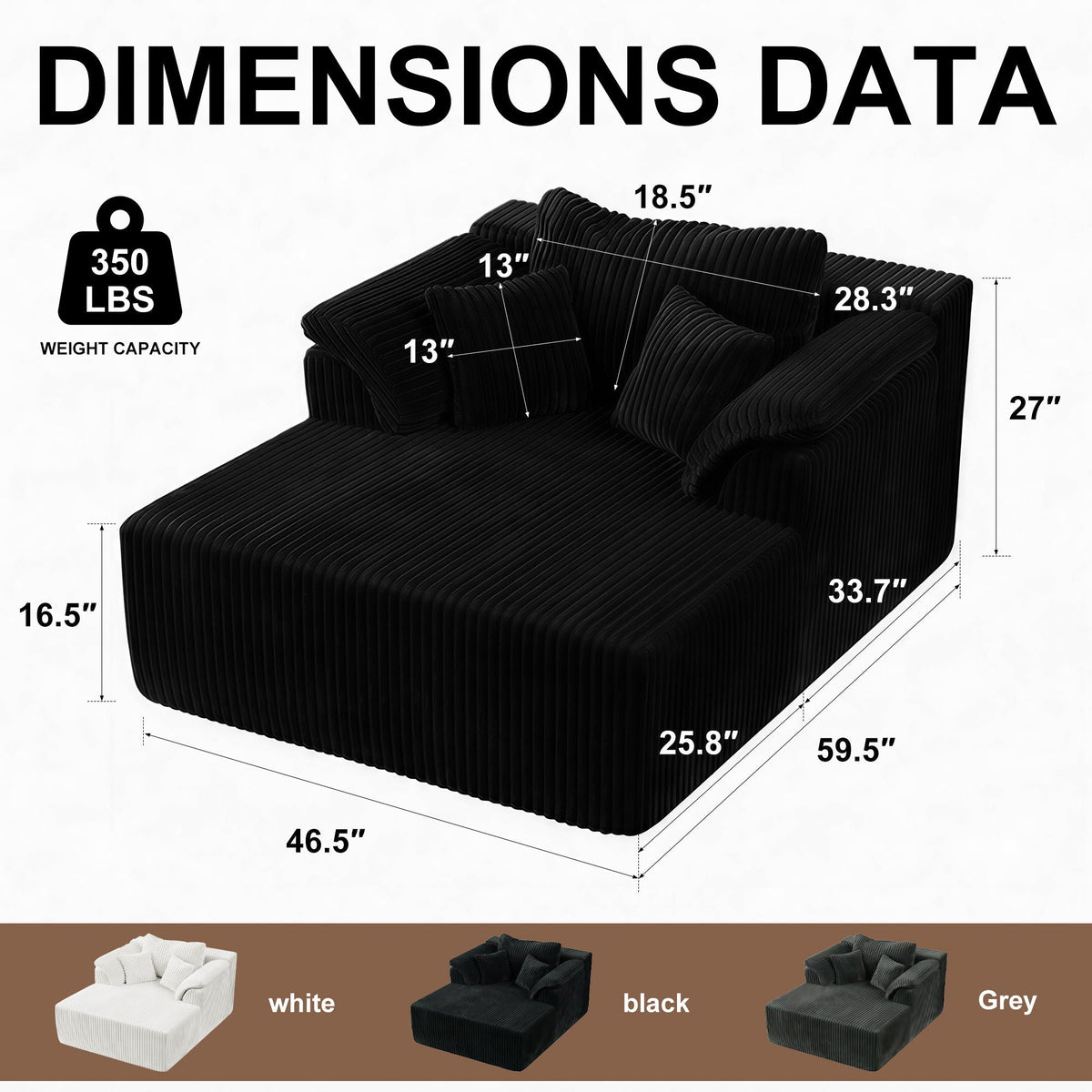Deep Seat Sleeper Couch for Living Room