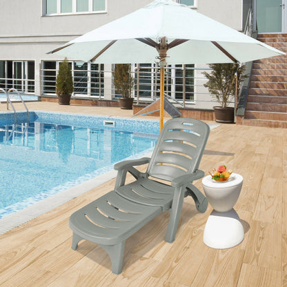 Adjustable Folding Lounger Chaise Chair