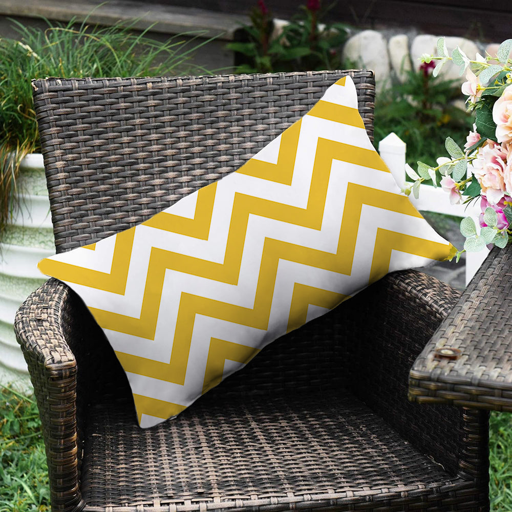 Waterproof Outdoor Striped Throw Pillow with Insert