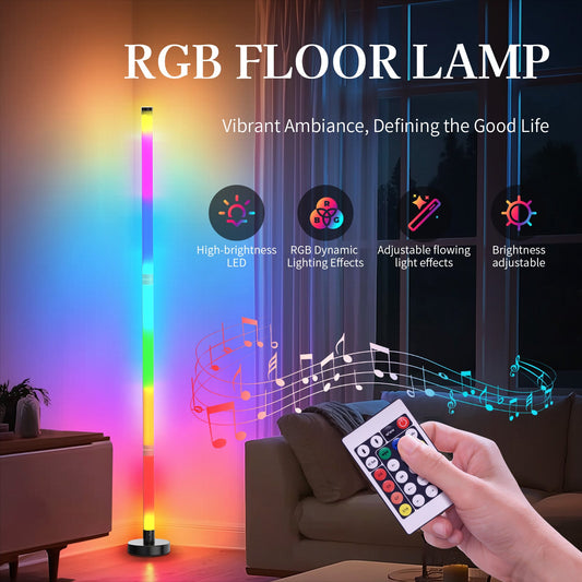 Smart RGB Corner Floor Lamp with Remote