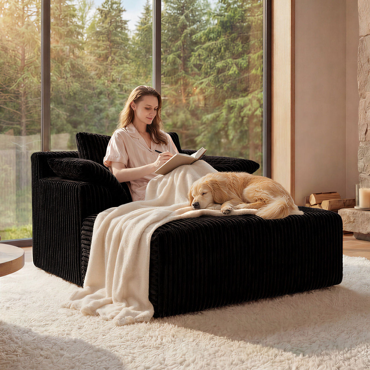 Deep Seat Sleeper Couch for Living Room
