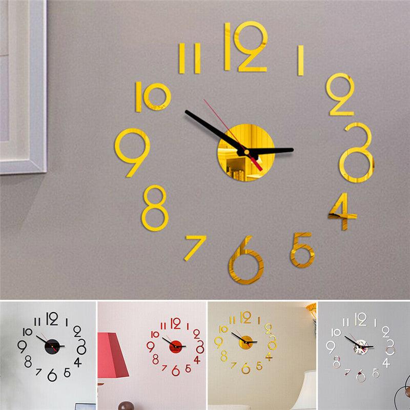 Round Wall Clock with Coffee Tea Cup Design