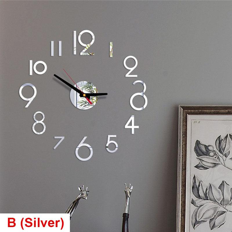 Round Wall Clock with Coffee Tea Cup Design