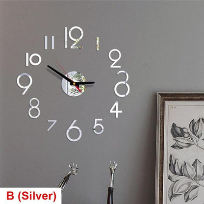 Round Wall Clock with Coffee Tea Cup Design