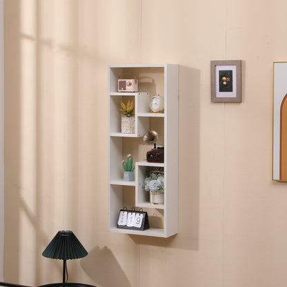 Freestanding Wooden Bookshelf with 5 Storage Cubes